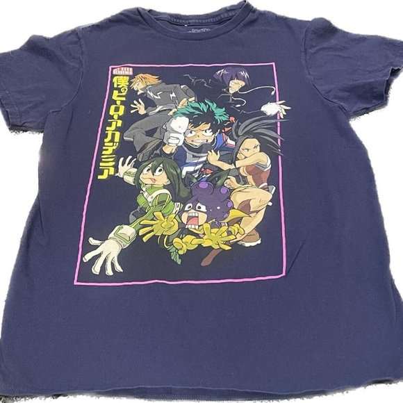 My Hero Academia Funimation Small 34-36 T-Shirt Navy Blue - Picture 1 of 6